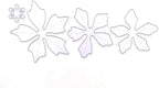 Mvchifay Cutting Dies Happy Birthday Metal Stencils Scrapbooking Tool DIY Emboss Paper Card Making (4 Pcs flowers-15.8x6.8cm)