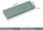 YKLP Knife Sharpening Stone,Whetstone Set Kitchen Knife Sharpener Stone 2 Side 400/1000 Grit,Wet Stones for Sharpening Chisel Blades, Knives, Scissor Blades