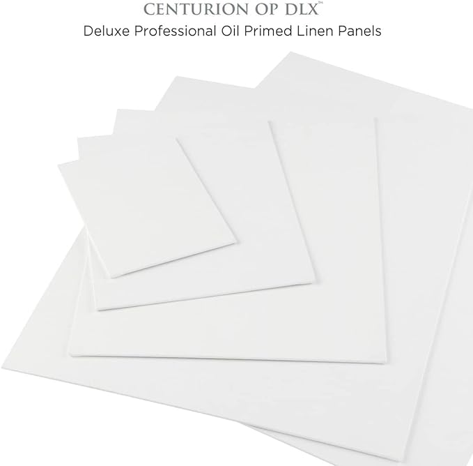 Centurion Deluxe Professional Oil Primed Linen Canvas Panels - 6x12-6 Pack of Linen Canvases for Painting, Artwork and More