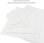 Centurion Deluxe Professional Oil Primed Linen Canvas Panels - 18x24-3 Pack of Linen Canvases for Painting, Artwork and More