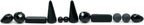 2.1oz (60g) of Glass Bead Mix with Drops, Table-Cut and fire Polish Czech Beads, Glossy & Matte Black