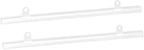 MECCANIXITY PVC Poster Hanger Rail Poster Strip Bar 30cm/12inch Clear with Clips for Poster, Map, 4 Set