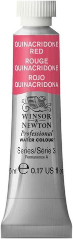 Winsor & Newton Professional Watercolor, 5ml (0.17-oz) Tube, Quinacridone Red