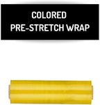 PSBM Yellow Stretch Wrap, 15 Inch x 1476 Feet, 72 Pack, Tinted Pre-Stretched Shrink Wrap Film for Moving, Packaging, Pallet Wrapping