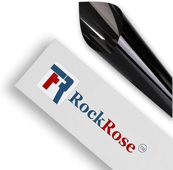Rockrose Professional Window Tint for Home – One Way Privacy Window Film for Home Offices Heat Blocker Reflective Adhesive Mirror Tint with 99% UV Block – Black-Silver 36in x 100FT