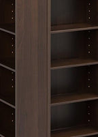 Prepac 4 Revolving Display Cabinet Media Storage, Large Four-Sided Spinning Tower, Espresso