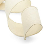 CT CRAFT LLC Ivory Canvas Wired Ribbon 2.5 Inch x 10 Yards for Christmas Home Decor Tree Topper Bow Gift Wrapping DIY Crafts Wreath Garland Easter Holiday