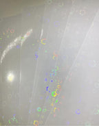 Syntego A4 Self Adhesive Transparent Holographic Sticker Paper Vinyl 8.5 X 11 Lamination Sheets 10 Sheets (Flowers)