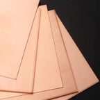 4 Pcs 99.9% Pure Copper Sheet, 10" x 2.5", 18 Gauge(1mm) Thickness, Double Sided Film Attached Copper Sheets Metal Plates for Crafting, Modelers, Jewelry, Repairs, Electrical