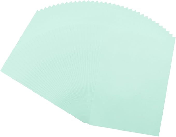 MECCANIXITY 100 Sheet Colored Vellum Paper 5.9" x 8.3", 100gsm Translucent Printable Vellum Sheets for Printing Wedding Invitations Inkjet Laser Printer, Light Blue