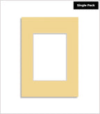 5.5x8.5 Mat for 8.5x11 Frame - Precut Mat Board Acid-Free Marzipan Beige 5.5x8.5 Photo Matte For a 8.5x11 Picture Frame, Matboard for Family Photos, Show Kits, Art, Picture Framing, Pack of 1 Mat