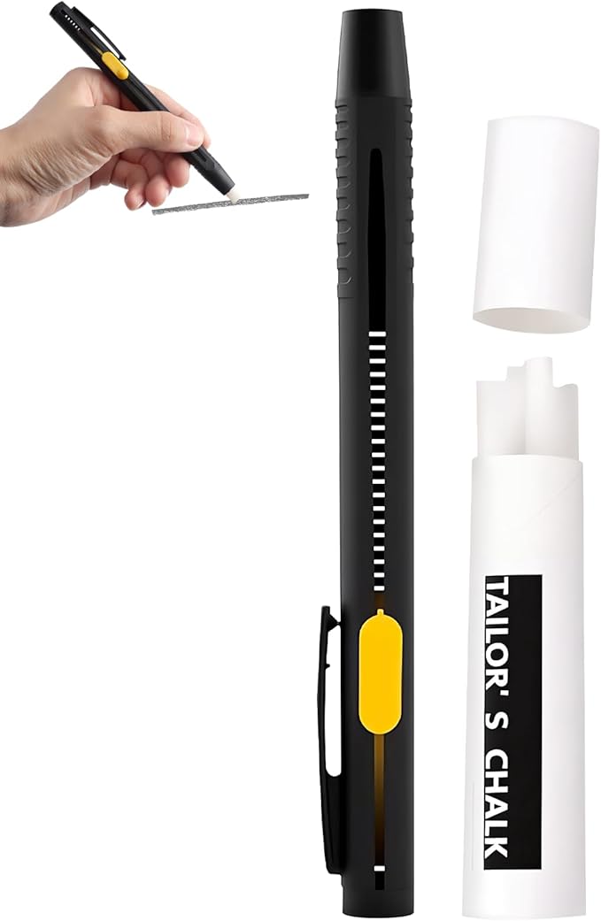 Heat Erasable Fabric Marker For Sewing,Heat Erasable Pens for Fabric,Erasable Replaceable Refill Marker Pen, Sewing Chalk,for DIY Embroidery & Crafts (1 Pen + 20 Refills)