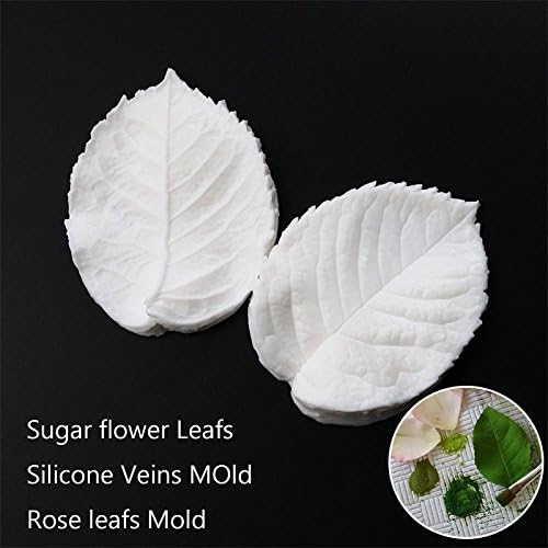KALAIEN Leaf Petal Veiner Gum Paste Mold Sugar Craft Tools Rose Flower Leaf Vein Double Veiners Mold
