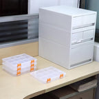 BangQiao 4 Pack 12 Grids Clear Plastic Storage Box with Dividers, Transparent Organizer Container Case for Small Parts, Bead, Button, Jewelry, Diamond, Craft Supplies,Sewing Kit, DIY Accessories