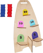 NI-ROU Vertical Cornhole Game with 8pcs Bags Wood Bean Bag Toss Games for Kids and Adults Outdoor & Indoor Use
