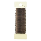 HAHIYO 26Gauge Coffee Color Metal Floral Wire - 1 Roll, 38 Yards (115 Feet) - Flexible Paddle Wire for Craft, Christmas Wreath, Flower Arrangement, Bouquet Wrapping, Wedding, DIY