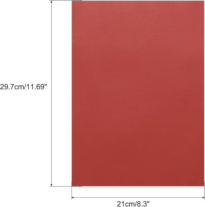 MECCANIXITY Colored Vellum Paper, 20 Sheet Red Transparency 11.7 x 8.2 Printable Vellum Paper, Translucent Vellum Sheets for Printing Wedding Invitations, Ink Jet Laser Printer