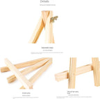 9.4" Tall Natural Pine Wood Tripod Easel Photo Painting Display Portable Tripod Holder Stand& Adjustable Wooden Tripod Tabletop Holder Stand for Canvas