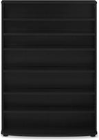 Adjustable Shelves Multimedia Storage Tower Rack with Spacious Media Organization, Durable Design, Versatile Rack for DVDs, CDs, Games, and More Espresso/6 Tier