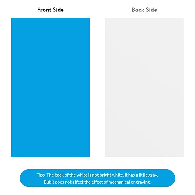 Laser Engraving Blank Blue ABS Double Color Plastic Sheet, 11.8x6.49x0.05 inch Materials Double Color Plastic Sheet for Interior Signs, Badges (Blue)