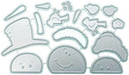 Metal Cutting Dies DIY Merry Christams Embossing Stencil Template Scrapbooking Card Making Mold Photo Album Arts Crafts Tools(Snowman and Bird-10x6.7c)