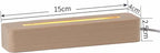 Resin Casting Mold Silicone Mold Supplies 2 Pack 6 Inch Rounded CuboidLed Wood Led Base Rectangle Led Light Base 1Pcs White LED Base and 1Pcs Multicolor LED Base