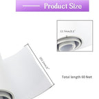 Closed Cell Neoprene Foam Rubber Sheet with Adhesive - 60 x 8 x 1/2 Inch Multi-Function Insulation, Soundproofing, and Weatherproof Foam Padding Easy Cut DIY, White