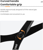 Deli Non-Stick Scissors, 8 Inch Stainless Steel Blades with Soft Grip Handles, Black/White Office Scissors for Paper, Fabric, Craft, Home & School Use (1 Pack)