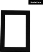 8x10 Mat Bevel Cut for 5.5x8.5 Photos - Acid Free Black with Black Core Precut Matboard - For Pictures, Photos, Framing - 4-ply Thickness