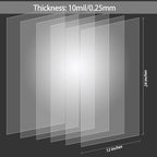EGOSKY 10 Sheets 10 mil Mylar Sheet 12 x 24 inch Milky Translucent Plastic Blank Stencil, Make Your Own Stencil Template Material