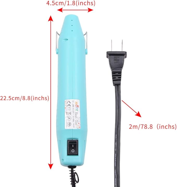 mofa Resin Heat gun,6.6ft Cable 300W Hot Air Gun for Crafting,Acrylic Paint Dryer Multi-Purpose Electric Heating Nozzle (Blue)