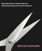 All purpose scissors heavy duty - for kitchen, office, home use, multipurpose Industrial grade scissors (rose gold)