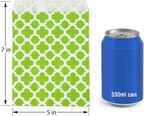 KEYYOOMY 200 Pcs Lime Green Candy Buffet Bags Small Cookie Bags Polka Dot Paper Treat Bag for Wedding Birthday Party (5 inch x 7 inch)