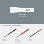 Slice 10534 Chisel Blade, Finger-Friendly Edge, Safer Choice, Never Rusts, Lasts 11x Longer Than Metal, Precision Scraping, Scratchboard Art, Sculpting