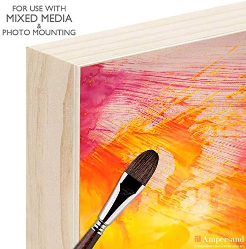 Ampersand Art Supply Unprimed Basswood Artist Panel, 1-1/2" Cradled Profile, 12"x24"