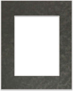 Pack of TEN 11x14 Mats Bevel Cut for 8.5x11 Photos - Acid Free Dark Grey Suede Precut Matboards For Pictures, Photos, Framing - 4-ply Thickness