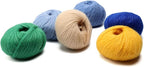 Pullu - Baby Alpaca Merino Wool Yarn Set of 3 Skeins (150 Grams) Worsted Weight - Sourced Directly from Peru - Heavenly Soft and Perfect for Knitting and Crocheting (Christmas Green)