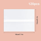 120Sheets Pre-Folded Transparent Vellum Jackets Paper for 5 x 7 in Invitations, 100GSM Translucent Matte Vellum Paper for DIY Printing Drawing Invitations Greeting Cards Invitation Cards