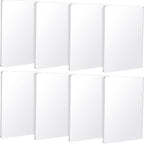 Threlaco 8 Pack Monoprinting Print Plates 5 x 7 Inch Reusable Silicone Plate Class Printing Plates for Press Art Printmaking for Card Making, Scrapbooking, Art Craft Scrapbooking and Journaling