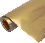 Threadart Metallic Foil Gold Heat Transfer Vinyl Film | Custom Cut Roll 20" Wide by The Yard | Compatible with Venture Explore and Maker, Silhouette Cameo, & Large Format Cutters