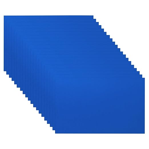 PATIKIL 2.1x3.3 Inch Anodized Aluminum Sheet Metal, 20Pcs Laser Plates Engraving Blanks 0.5MM Thin Rectangle for Crafting DIY House Laser Engraving, Blue