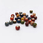 INSPIRELLE 180 Pieces Porcelain Beads Chinese Round Ceramic Beads 8mm for Handmade Jewelry Making Bracelets Necklace Making, Leopard