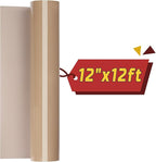 VINYL FROG Heat Transfer Vinyl Roll - 12" x12ft Tan HTV Iron on Vinyl for T-Shirts, Heat Press Vinyl for DIY Craft Designs (Camel)