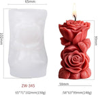 Rose Bouquet Candle Molds Pillar Silicone Mold Resin Casting for Making Home Decorate Aromatherapy Candles Gypsum Wedding Decor Crafts Gifts