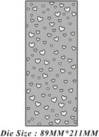 Mvchifay Cutting Dies Happy Birthday Metal Stencils Scrapbooking Tool DIY Emboss Paper Card Making (Heart Hollow frame-89x211mm)