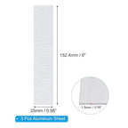 PATIKIL 6061 T651 Aluminum Sheet Metal 6 x 1 x 1/16(0.0625") Inch 3Pcs Flat Plain Aluminum Plate Covered Stock with Protective Film, Heat Rectangle 1.5MM for Lndustry Crafting
