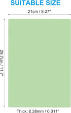 PATIKIL A4 Size Guided Reading Sheet, 5pcs Correction Lighting Gel Filter Colored Overlay Transparent Color Film for Classroom Photo Studio, Grass Green