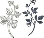 Cutting Dies Metal Stencils Scrapbooking Tools Flowers Lace Frame DIY Embossing Template for Paper Card Making Album Arts Crafts Supplies (A Flower Vine-8.8x5cm)