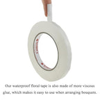 HAHIYO White 0.5Inch Wide Floral Tape, Waterproof Florist Tape Flower Wrap Adhesive Waterproof Decorative Tape for Bouquet Stem Wrapping Flower Arranging and Floral Craft, 2Rolls 200Feet/66Yard Total