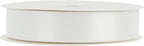 HUIHUANG White Satin Ribbon 1 inch x 50 Yards Double-Faced Polyester Silk Satin Ribbon for Gift Wrapping, Invitations, Hair, Bows Making, Holiday Decor, Flower Bouquet